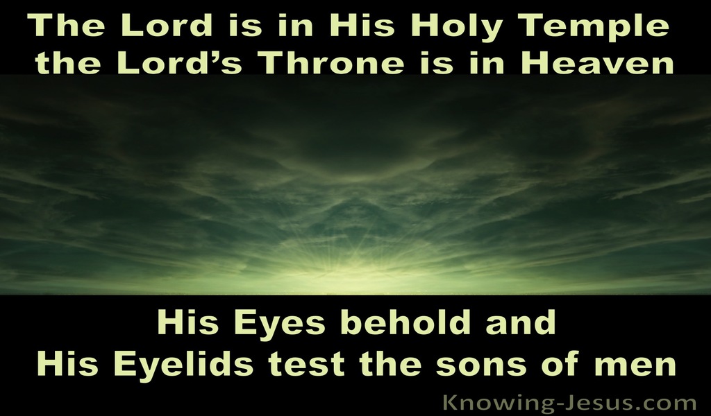 Psalm 11:4 The Lord Is In His Holy Temple (sage)